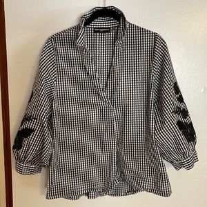 Karl Lagerfeld cotten gingham, Blouse